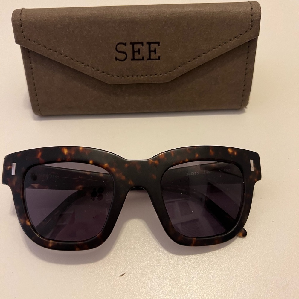 SEE tortoise shell oversized glasses